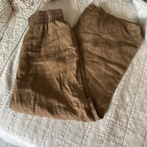 CONSCIOUS CLOTHING tan linen pants